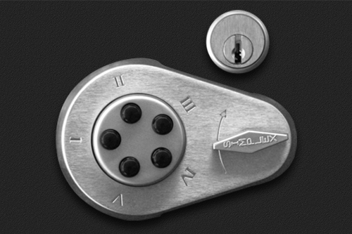 Combination With Key Override Security Drawer Locks
