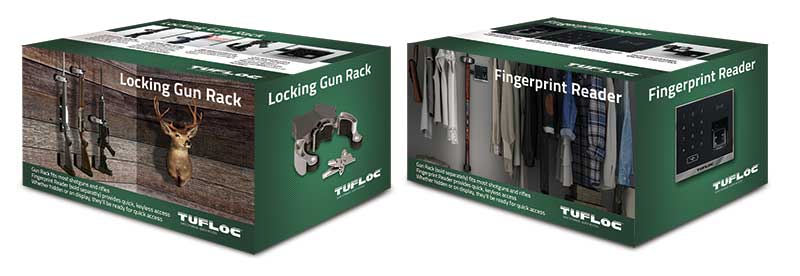 locking gun rack & fingerprint reader